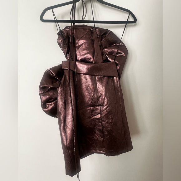 NWOT Zara Voluminous Statement Flower Dress in Pale Pink - Picture 12 of 16